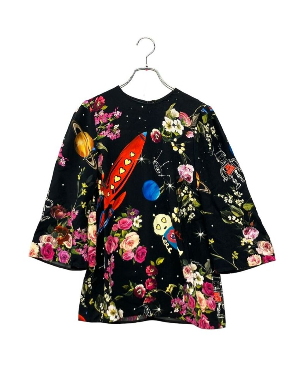 Dolce & Gabbana Long Sleeve Blouse All Over Print Robot 38